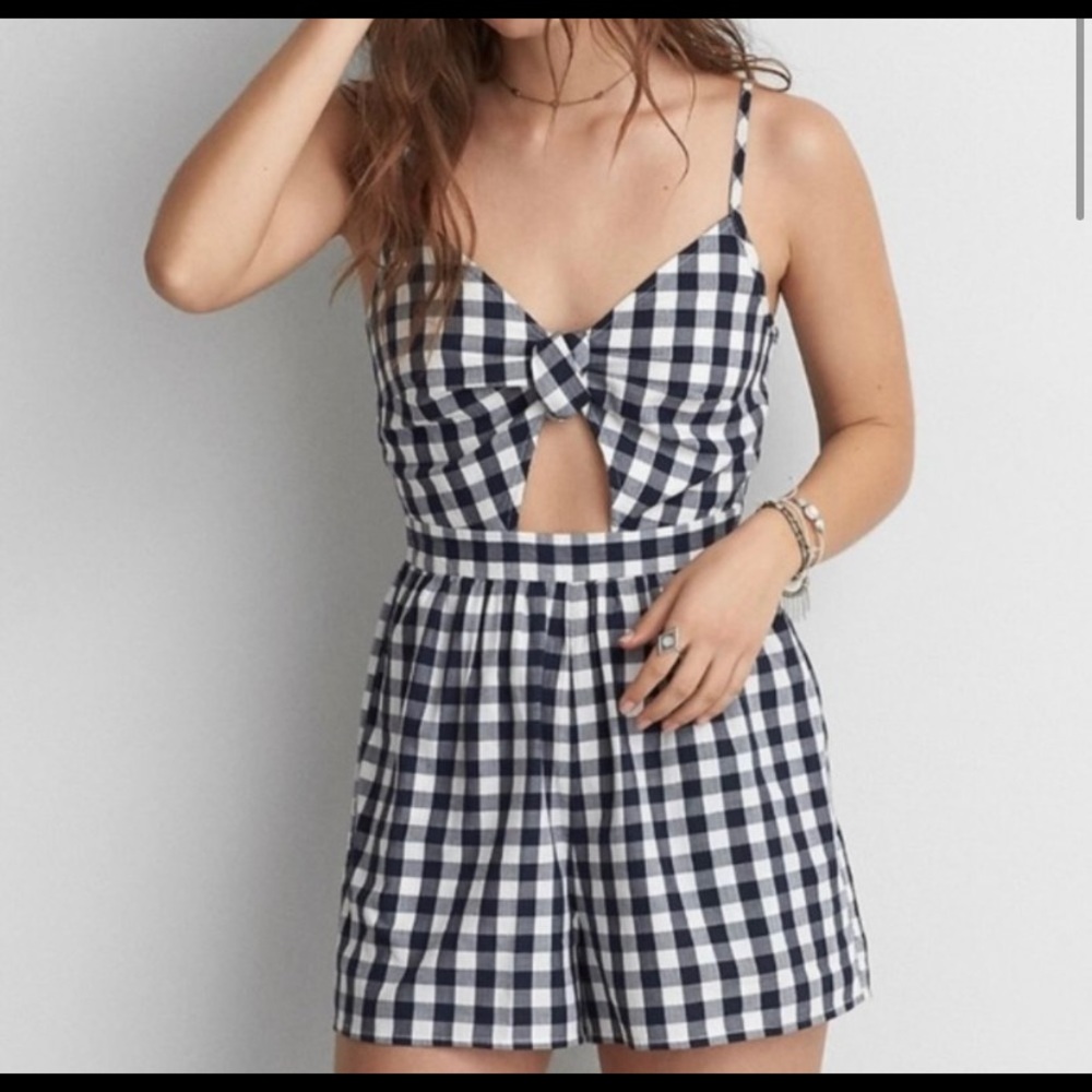 gingham romper